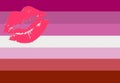 Glossy glass Lipstick Lesbian Pride Flag